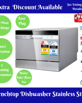 New Countertop Benchtop Dishwasher Stainless Steel Small Kitchen Freestanding