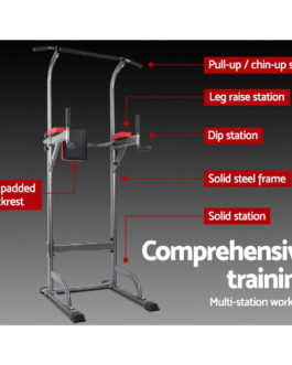Pull Up Fitness Station Tower Power Stand Dip Bar Exercise Gym Home Equipment